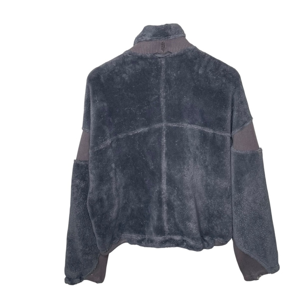 Free People FP Movement Seeing Stars Fleece Jacket Oversized Gray Medium - Picture 7 of 16